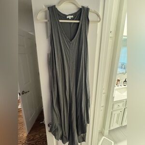 Z supply Sage green Sleeveless V-Neck Dress